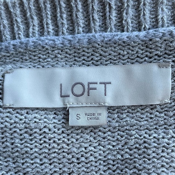 •LOFT• Creamy Taupe Mixed-Stitch Sweater - Size Small - Picture 2 of 7